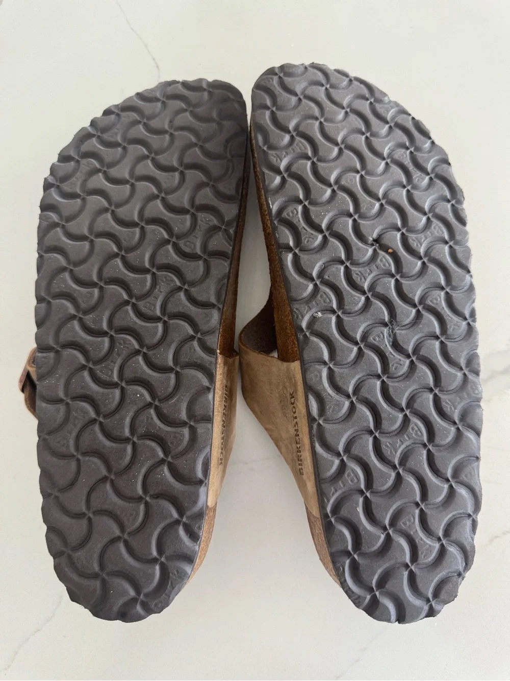 Birkenstock Brown Suede Gizeh Thong Sandals